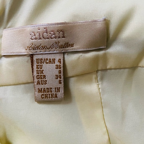 AIDAN MATTOX  Metallic Floral Jacquard Fit & Flare Cocktail/Party Mini Dress 4 - Picture 8 of 12